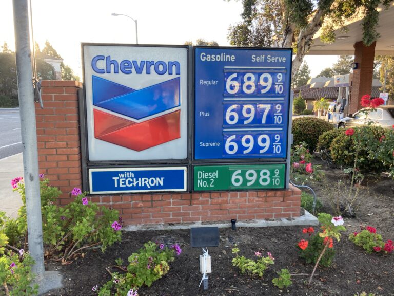 Conejo Valley Regular Gas Price Averages $5.45, Diesel $6.32